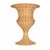 Traditional Round Scalloped Wicker Urn For Sale - Image 3 of 3