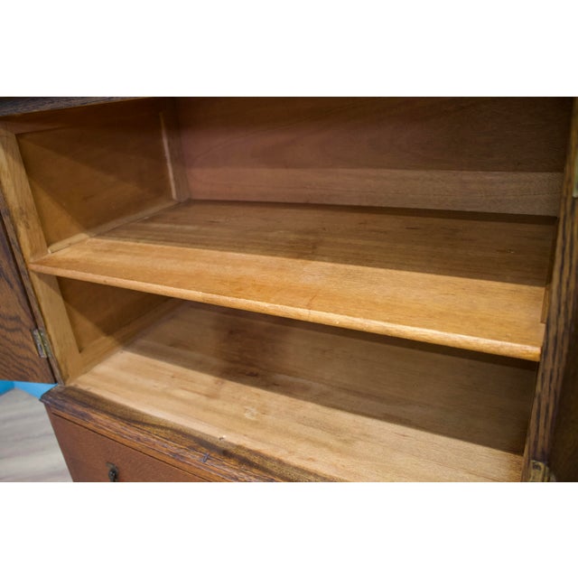 Art Deco Oak Linen Cabinet Chest, 1930s For Sale - Image 6 of 10