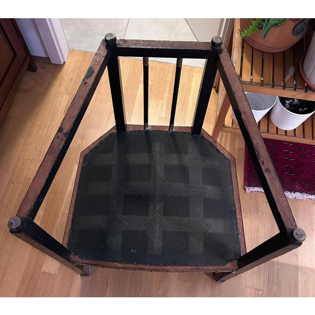 Armchair attributed to Josef Hoffmann for Wiener Werkstätte, Early 20th Century For Sale - Image 11 of 12