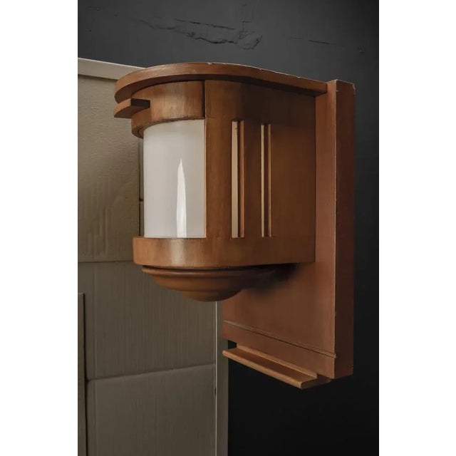 Modern Organic Architectural Wooden Lamps, Set of 2 For Sale - Image 9 of 18