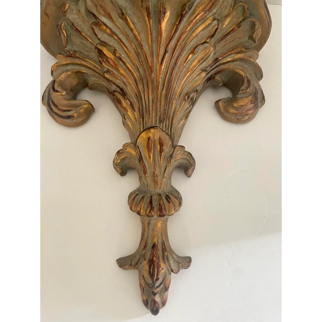 Mid 20th Century French Italian Style Giltwood Gold Wall Shelf For Sale In Cleveland - Image 6 of 11