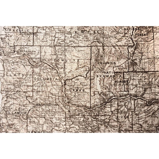 An original photogravure map from Edward S. Curtis's The North American Indian. Map of Chinookan Territory shows the lower...