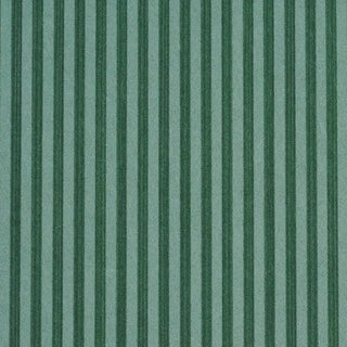 Schumacher Edwin Stripe Narrow Wallpaper in Dark Green For Sale
