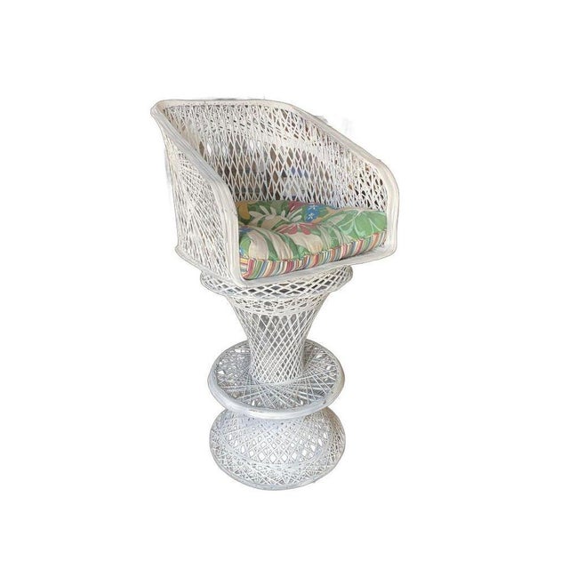 Mid Century Spun Fiberglass Barstool and Dry Bar Set by Woodard For Sale - Image 15 of 15