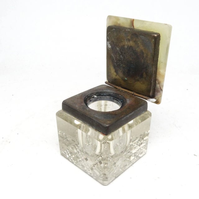 1930s Art Deco Crystal Inkwell, Germany, 1930s For Sale - Image 5 of 8
