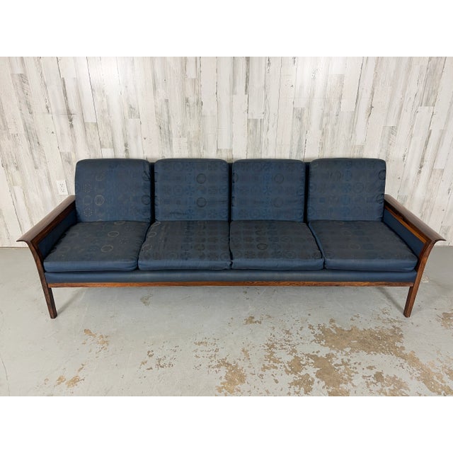 Mid 20th Century Rosewood Hans Olsen for Vatne Mobler Attributed Sofa For Sale - Image 9 of 13