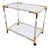 Acrylic, Brass & Glass Bar Serving Cart Trolley, Italy, 1970s For Sale