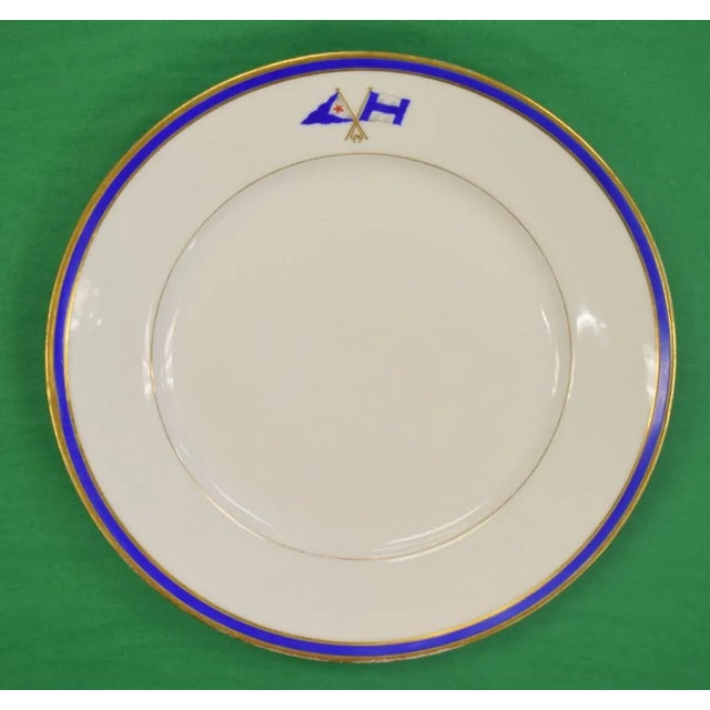 Set x 6 original Eliite French china plates from the private yacht Evelyn, built in 1901-1902 for John Hitchcock of New...