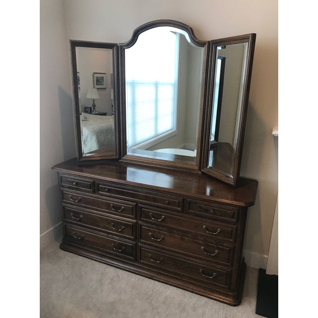 Ethan Allen Classic Manor Dresser and Mirror Chairish