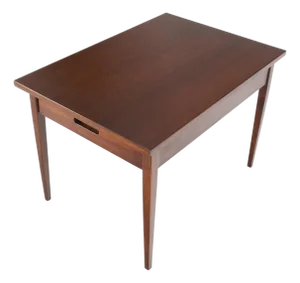 Knoll Risom One Drawer Oiled Walnut Tapered Legs End Side Table Stand Decor Mint