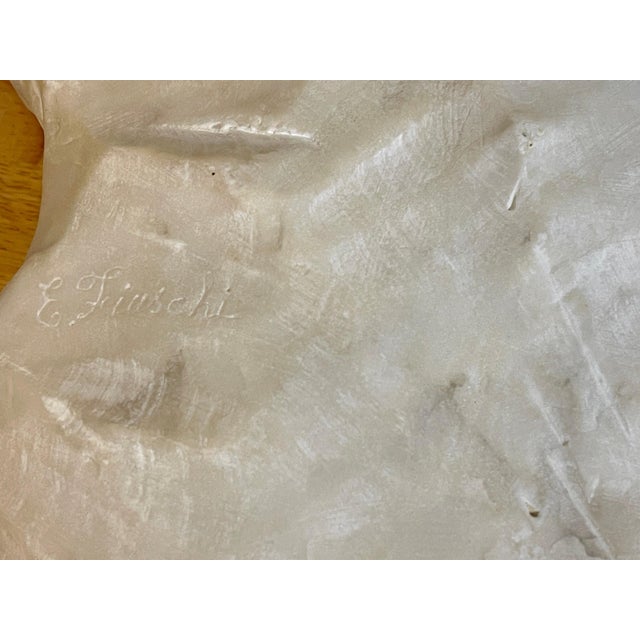 Beige 19th C. Italian Marble Relief of Romeo & Juliet, Signed E. Fiaschi, with Base For Sale - Image 8 of 18