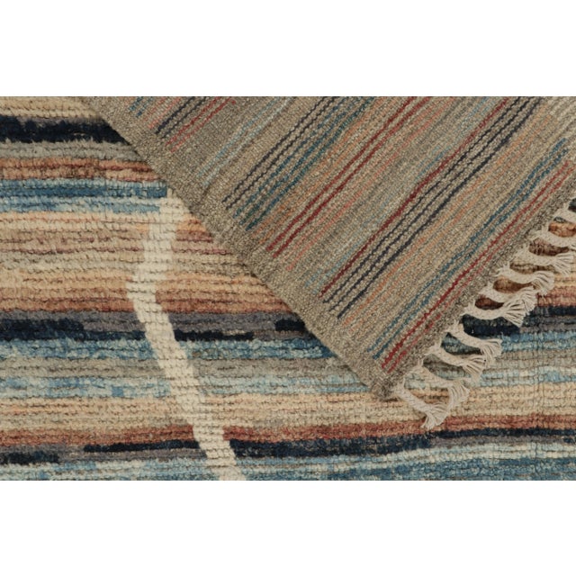 Textile Rug & Kilim’s Modern Rug with Beige-brown Geometric Patterns - 6x8 For Sale - Image 7 of 7