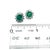 Natural Emerald Diamond Stud Earrings 14k W Gold 3.14 TCW Certified For Sale In New York - Image 6 of 7