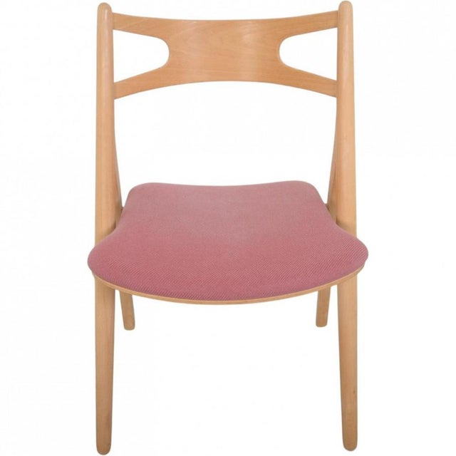 Vintage Sawback Chairs in Beech by Hans Wegner, 1995, Set of 6 For Sale - Image 13 of 18