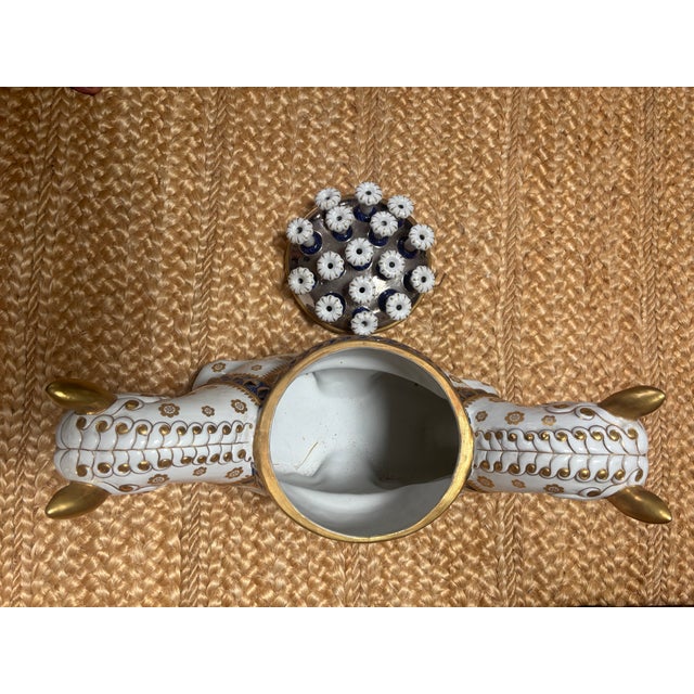 1970s Monumental Giulia Mangani Double Horse Tulipiere For Sale - Image 5 of 12