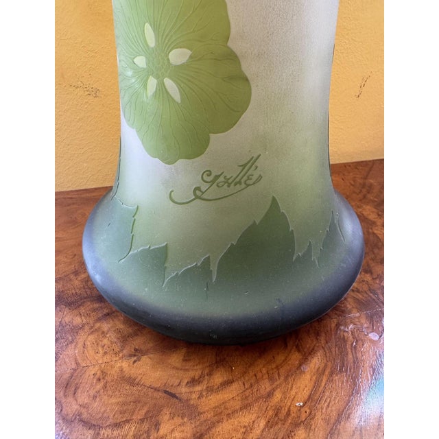 Glass Antique Vase with Mohnblüten by Emile Gallé, 1890s For Sale - Image 7 of 8