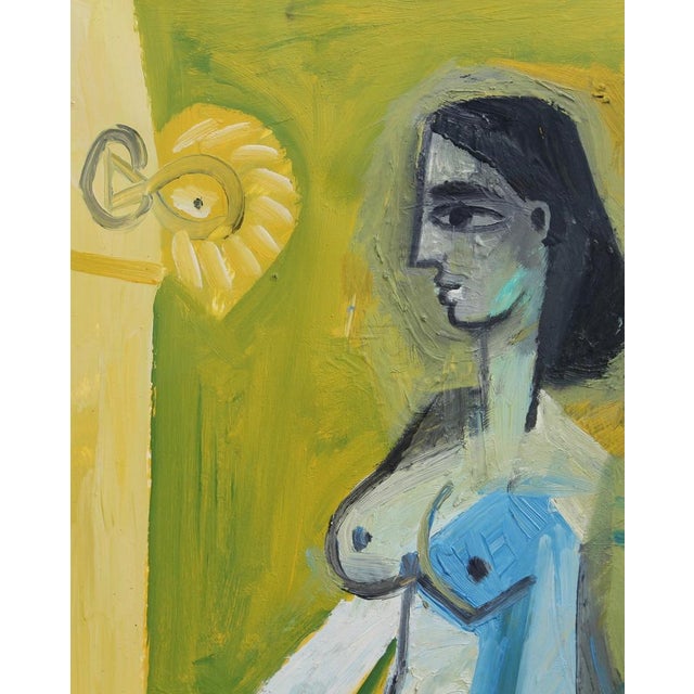 Raymond Debiève, Nude Woman at Home, 1969, Oil on Paper, Framed For Sale - Image 9 of 18