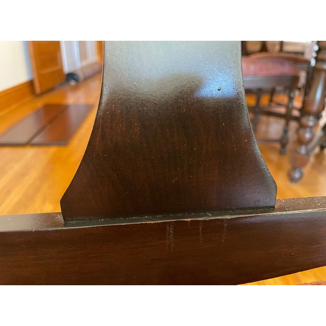 Wood 1920s Beautifully Restored Jacobean Dining Table and Chairs For Sale - Image 7 of 9