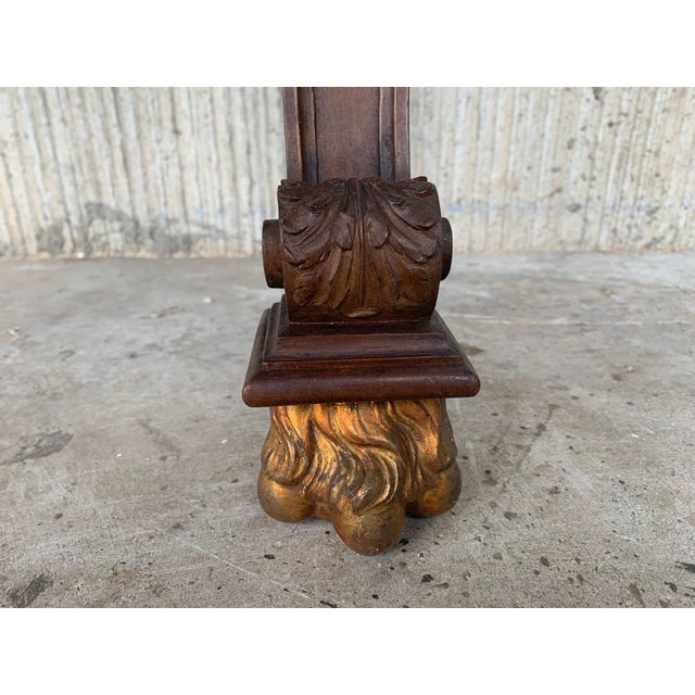 20th Italian Cabinet on Stand, Baroque Bargueno with Inlays & Mounts For Sale - Image 14 of 18