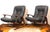 Gorgeous pair of exclusive westnofa armchairs from the 1970s. Curved wood frame, original black leather upholstery. The...