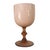 A charming set of six Italian art glass goblets in a sophisticated blush pink palette. Featuring softly opaque pink bowls...