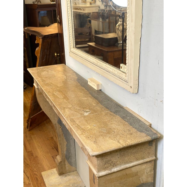 Antique Natural Stone Fireplace Mantel For Sale - Image 11 of 14