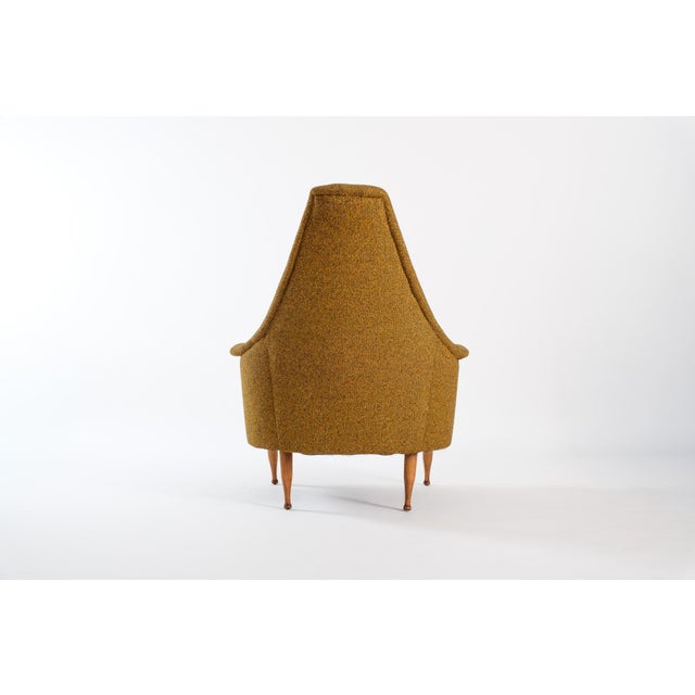 A matched pair of Ben Seibel high-back lounge chairs — one of the rarest finds in American mid-century furniture. Ben...