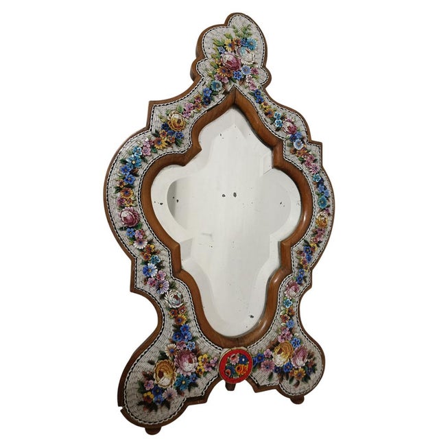 19th Century Venetian Millefiori Micromosaic Mirror For Sale - Image 10 of 10