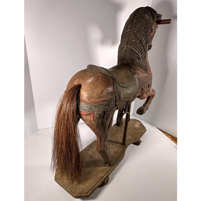 Platform Rocking Horse Floor Pull Toy For Sale - Image 6 of 10