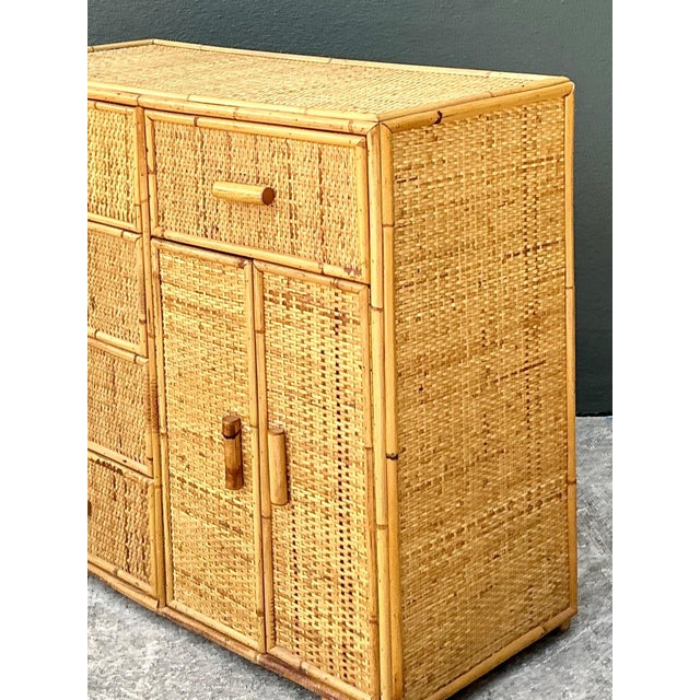 Vintage Woven Rattan and Wood Sideboard For Sale - Image 17 of 17