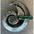 Mid 20th Century Vintage Silver Spiral Brooch With Green Detail For Sale - Image 5 of 12
