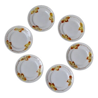 Art Deco Plates from Moulin Des Loups, 1950s, Set of 6 For Sale