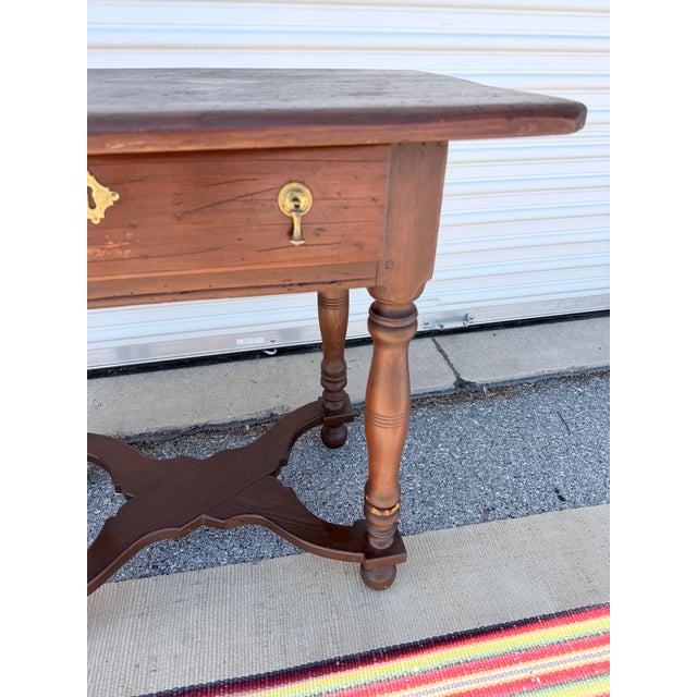 Antique William & Mary Style Pine Hall Table, 19th Century For Sale - Image 4 of 10