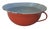 French Country Large Vintage European Red Enameled Bowl For Sale - Image 3 of 6