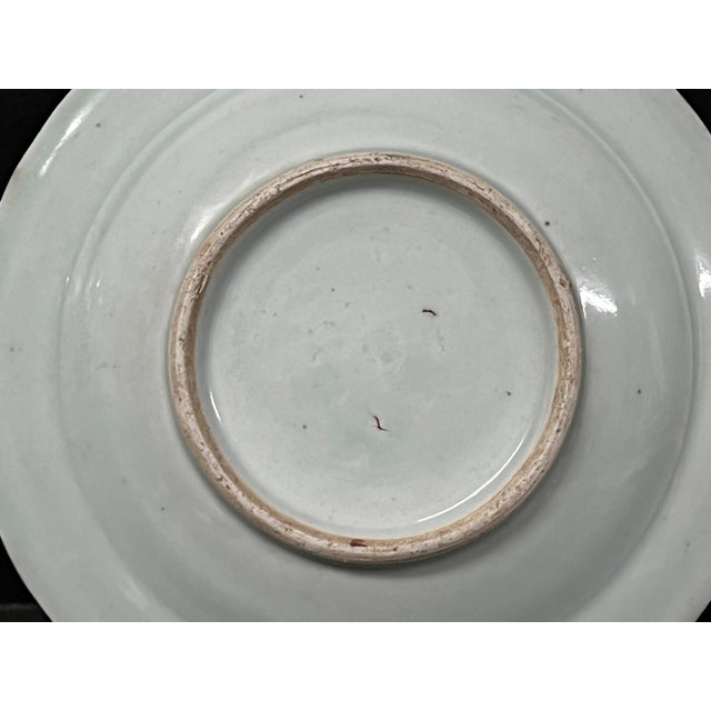 Ceramic Late 20th Century Chinese Art Porcelain BLue and White Plate With Floral Design For Sale - Image 7 of 8