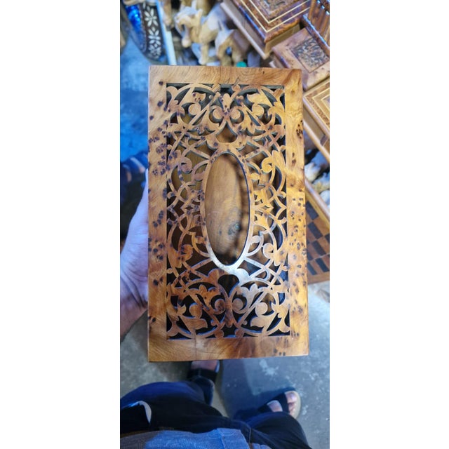 Bring the timeless beauty of Moroccan craftsmanship into your home with this elegant handmade tissue box, carefully...
