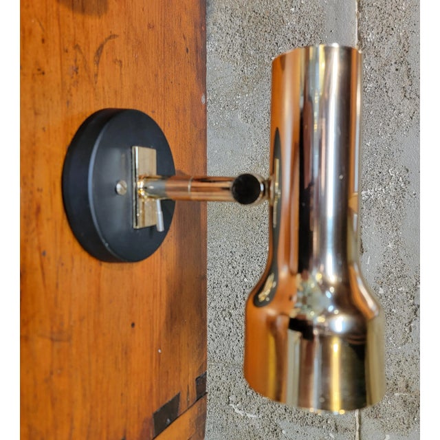 Mid-Century Modern Mid-Century Modern Lightolier Brass Wall Sconces - A Pair For Sale - Image 3 of 14