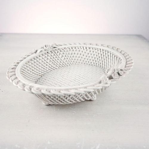 Vintage Ceramic Bowl with Braided Effect from Capodimonte For Sale - Image 5 of 5