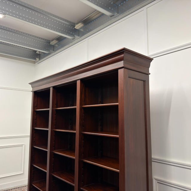 Brown Classic English Open Bookcase For Sale - Image 8 of 13
