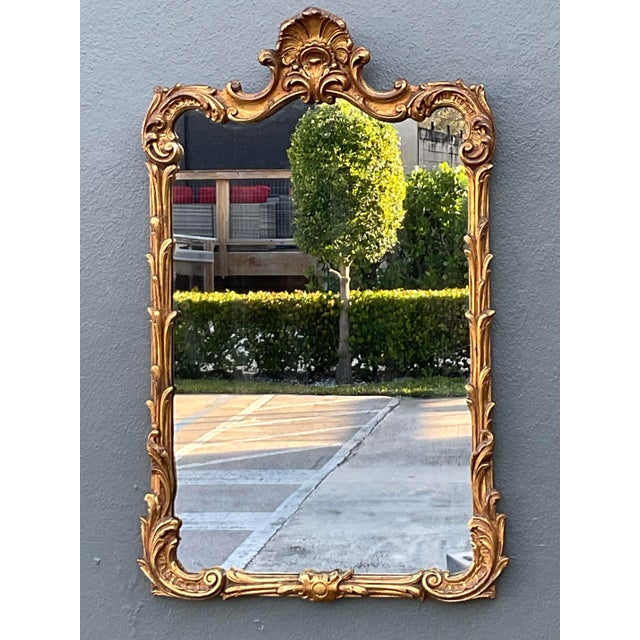 Wood Vintage Gilt Baroque Mirror For Sale - Image 7 of 12