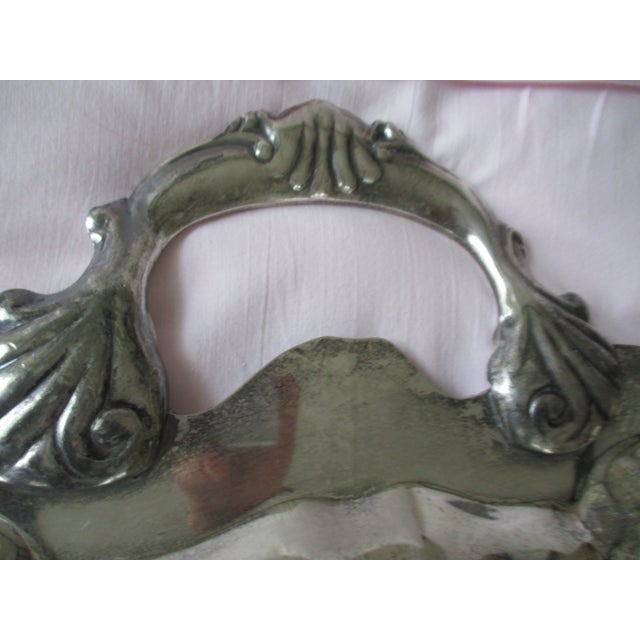 Vintage Huge Heavy Sheridan Silverplate Footed Butlers Serving Tray or Platter For Sale In Columbia, SC - Image 6 of 8