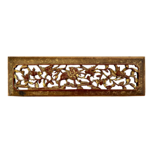 Fu Dog Carved Wooden Chinese Fragment