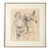 1957 Mid-Century Modernist Figurative Mixed Media Drawing by Alexander Brooks a.b. Jackson For Sale