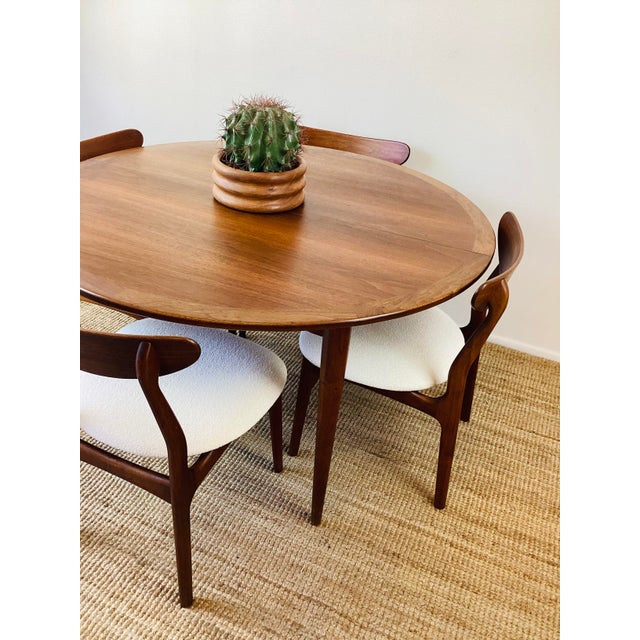 Hans Wegner Vintage 1960s Danish Modern Dining Table & Chairs Set Mid Century Modern Style For Sale - Image 4 of 18