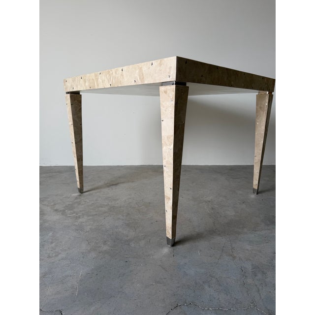 Vintage Tavola Tessellated Stone Dining or Game Table by Oggetti For Sale - Image 9 of 12