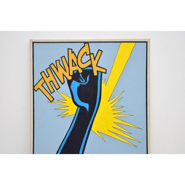 Modern Comic Strip Triptych of Black Widow, 1970, Oil Painting on Canvases, Set of 3 For Sale - Image 3 of 14