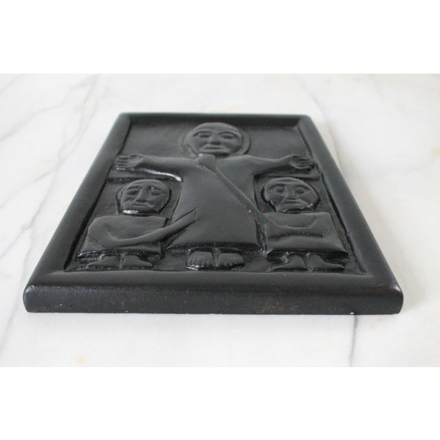 Figurative Vintage Celtic Folk Art Decorative Wall Plaque - Jesus For Sale - Image 3 of 6