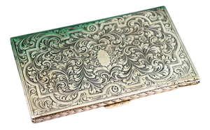 Silver Cigarette Case with Floral Reliefs