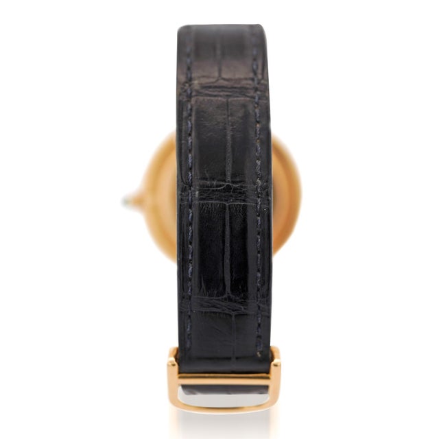 Metal 1970s Cartier Vendôme 33mm 78091 18k Gold Automatic Watch For Sale - Image 7 of 13