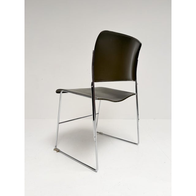 Metal Dark Green Stackable Chair by David Rowland for Howe, 1970s For Sale - Image 7 of 18
